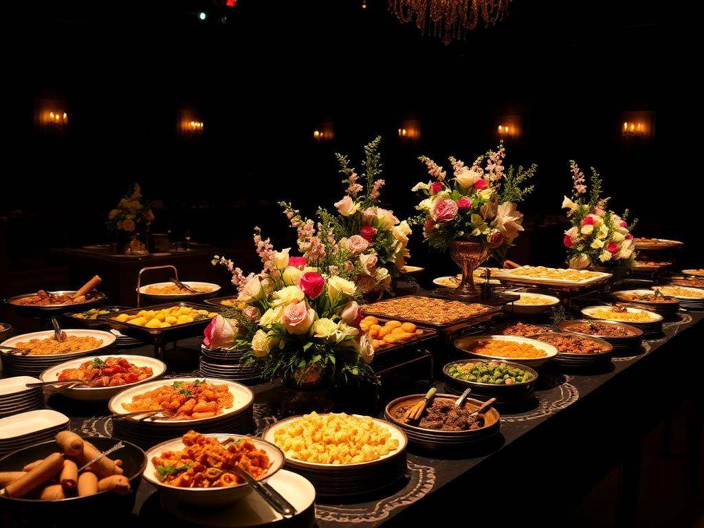 Elegant buffet setup