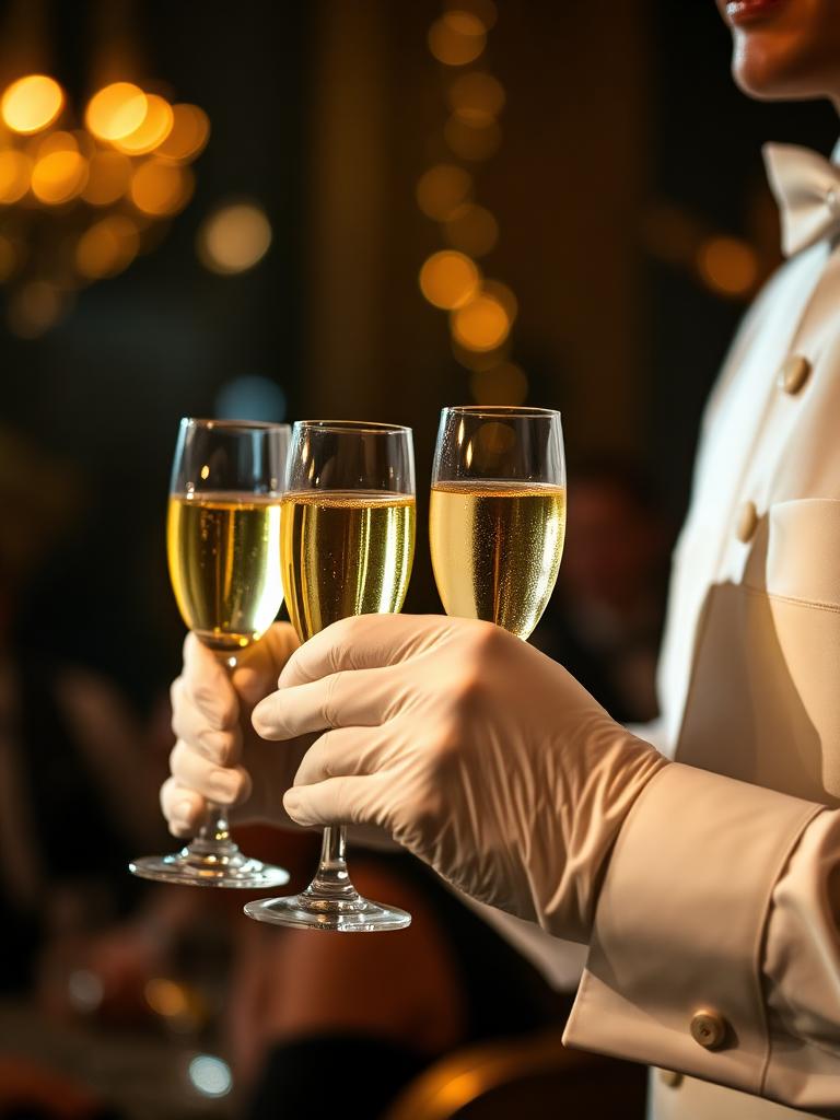 White-glove champagne service